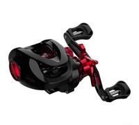 Yuanpgky For Ultra Light 7.2:1 Baitcasting Fishing Reel with Magnetic Braking System, Aluminum and Carbon Fiber Construction, 8kg Max Drag for Long lasting Performance(Red)