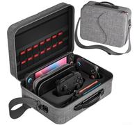 Yuanpgky Gaming Storage Case for Nintendo Switch 2 Protective Travel Carrying Bag Nylon Messenger Shoulder Bag Console Organizer with Handle(Gray)
