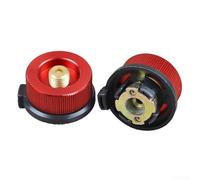 Yuanpgky Gas Canister Refill Adapter for Butane Stoves, Aluminum Alloy Conversion Head with Auto Shut-Off, Compatible with Long and Flat Cylinder Tanks, Camping Cooking