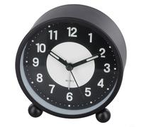 Yuanpgky Glow in The Dark Alarm Clock with Silent Movement, Non-Ticking Bedside Digital Clock for Bedroom and Kids Room, Metal Case Shock Resistant Design, For Easy to Set