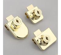 Yuanpgky Gold Glass Door Lock With Integral Knob, Simple And Convenient，for Internal Glass Doors(3#)