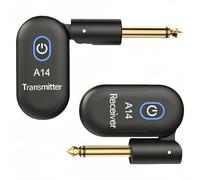 Yuanpgky Guitar Wireless System 2.4GHz Transmitter Receiver,Rechargeable Digital Guitar System,Cordless Electric Guitar Cable Bass Jack Leads for Guitars Bass