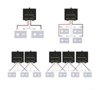 Yuanpgky HA01 Battery Equalizer for 2x12V Batteries Balancer 2S Active Voltage Compensation PVC Black 70x70x27mm 24V 0-5A Current Reverse Polarity Protection