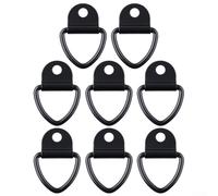 Yuanpgky Heavy-Duty Iron Tie Down Anchors with 450kg Load Capacity for Trailers, Trucks and Motorcycles - D-For Ring Design with 7mm Thickness and 12mm Screw Mounting Hole(8pcs)