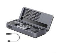 Yuanpgky HS-02 Professional Soldering Station Storage Box Set with Temperature Control 9W-100W Quick Heating CNC Aluminum Alloy Shell Mobile Workbench(HS-02A high)