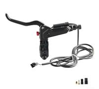 Yuanpgky Hydraulic Brake Lever for Electric For Bike, 2-Pin SM Power-Off Sensor, Alloy Handle for 22.2mm Handlebar, Mineral Oil Compatible, Black(left only)
