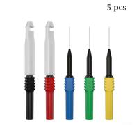 Yuanpgky Insulated Safety Multimeter Leads Set - 5-Piece 4mm Banana Probes with V-Groove Needle Tips, Flame-Retardant PA Housing, Non-Destructive Wire