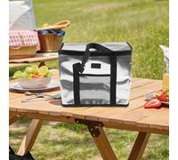 Yuanpgky Insulated Thermal Cooler Bag for Camping Picnic Hiking 26L 16L 8L Oxford Cloth with Foil Insulation Portable Food and Drink Storage Compatible with Outdoor(black 16L)