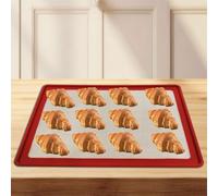 Yuanpgky Kitchen Silicone Baking Mat, Multipurpose Mat, Countertop Mat, Non-Stick Oven Sheet Liner, Waterproof Washable Baking Tray(Red)