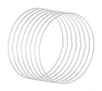 Yuanpgky Large Gold Metal Hoops For Crafting 30Cm Macrame Rings,Metal Rings For Craft for DREAM Catcher Hoops,Floral Wreath Ring,Wall Hanging Decor(silver)