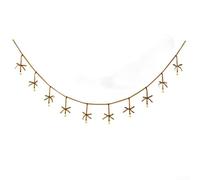 Yuanpgky Luxurious Velvet Bow Garland with Charming Bell Details and Lace, 180 cm Christmas Decoration for Trees and Holiday Displays(light brown)