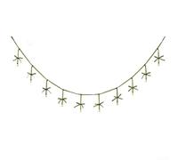 Yuanpgky Luxurious Velvet Bow Garland with Charming Bell Details and Lace, 180 cm Christmas Decoration for Trees and Holiday Displays(light green)
