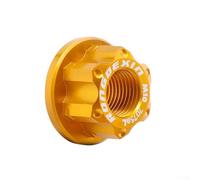 Yuanpgky M10 Hub Nut Flange Lock Screw for Rear Wheel Axle, Aluminum Alloy Bolt in Black/Red/Blue/Gold/Green/Purple, Compatible with For Bicycle Components(Gold)