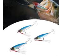Yuanpgky Metal Fishing Lure Spoon for Saltwater Fish Species - 5.5cm Jigging Attractant with Vivid Eyes and Chemically Sharpened Hooks, Compatible with For Snapper(20g 55mm)