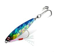 Yuanpgky Metal Fishing Lure Spoon for Saltwater Fish Species - 5.5cm Jigging Attractant with Vivid Eyes and Chemically Sharpened Hooks, Compatible with For Snapper(10g 45mm)