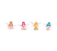 Yuanpgky Mini Fairy Statues Set of 4 Enchanting Decorations for For gardens and Cakes