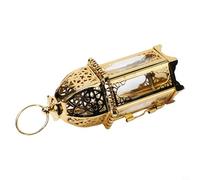 Yuanpgky Moroccan Candle Lantern Hanging Tea Light Candle Holders, Metal & Glass Ramadan Lamp Brown Decorative Lanterns, For Candles Decorations(2)