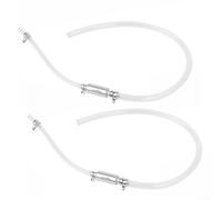 Yuanpgky Motorcycle Brake Bleeder Tool Kit with Way Valve and Rubber Tubing for Clutch & Brake Fluid Bleeding, 500mm Hose Length, Aluminum + Rubber Construction, Clear