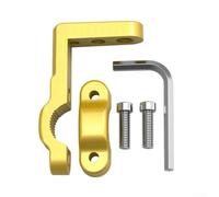 Yuanpgky Motorcycle Rear View Mirror Bracket Mount Compatible with for 22mm Handlebar with M6 M8 M10 Threaded Holes Compatible with for CNC Aluminum Alloy Black Silver Gold(Gold)