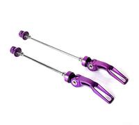 Yuanpgky Mountain For Bike Quick Release Axle, For CNC Aluminum Alloy Hollow Design with High Strength Steel Shaft, 145mm Front and 180mm Rear for MTB Road For Bike Folding For Bicycle(purple)
