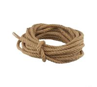 Yuanpgky Natural Jute Rope 12mm, 10m Length Brown Hessian Cord for Crafts, Packaging, Gardening, DIY Projects, Home Decoration, Pet Toys, Compatible with Natural