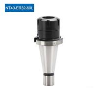 Yuanpgky NT40 ER Collet Chuck For CNC Toolholder for Metric Milling Machines, High-Speed Steel Collet Shank for Stable Clamping, Compatible with NT40 Spindle, 1 Piece(NT40-ER32)