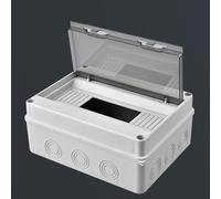 Yuanpgky Outdoor Distribution Box IP65 12-Way Waterproof and Dustproof Electrical Box Compatible with for Garden, Villa, Charging Station with Transparent Door and Brass