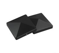 Yuanpgky Plastic Fence Post Cap, Square Cover Fit 4”×4” Posts, Pyramid Decorative Cap for, Handrail, Guardrail, Traffic Barrier Columns, Black(24pcs)