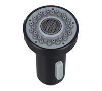 Yuanpgky Plastic Kitchen Faucet Spray Head Replacement Nozzle Pull-Out Sprayer With Rain And Foam Settings Swivel Water Tap 1/2" Standard Connection(Matte Black)