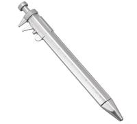 Yuanpgky Plastic Vernier Caliper Pen with 0-100mm Measuring Range, 2-in-1 Multifunction Design for Writing and Measuring, for Ideal for Office, School and DIY Projects(Blue Refill)