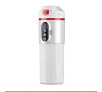 Yuanpgky Portable 12V/24V Electric Car Kettle with 500ml Capacity, Multi- LCD Display and Stainless Steel Construction for Travel Use(White)