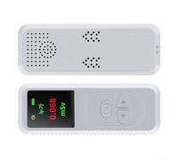 Yuanpgky Portable Nuclear Radiation Detector, High Sensitivity Sensor, Pen-Style Counter for Beta Gamma X-Ray, Display Alarm and 50h Monitoring(White)