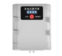 Yuanpgky Portable Oxygen for Fishing and Fish Tanks, Rechargeable with Type-C, High-Frequency Quiet Air, Waterproof ABS Design, 80x71mm White