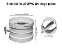 Yuanpgky PVC Air Volume Control Valve Manual Operation for Ventilation Systems with Pressure Resistance in 75mm to 315mm Sizes(200mm)