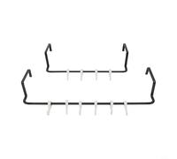 Yuanpgky Radiator Towel Rail for Home Use, Metal Heating Rack with Hooks, No Drilling Needed, 35cm & 50cm Sizes, Black or White for Bathroom Clothes(Black)