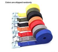 Yuanpgky Ratchet Tie-Down Straps 2m for, Motorcycle, For ATV, 25mm Width, 250 LBS Working Load, Zinc Iron Buckle, Polyester Webbing - for Roof Rack,