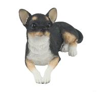 Yuanpgky Real Life Sitting Chihuahua Highly Detailed Garden Decoration Made from Long lasting Frost Resistant Resin Material for Outdoor Home and Garden Decor(Black)