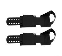 Yuanpgky Rowing Machine Pedals for Fitness Equipment - Adjustable Gym Accessories, 1 Pair Black Plastic Foot Platforms Compatible with Most Rower Machines, 30 x 10 x 5