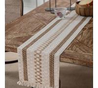 Yuanpgky Rustic Burlap Table Runner for Wedding Party Home Decor, Jute Hessian with Beige Lace Edges, 30x180cm (11.8 x 70.9 in), Reusable and for Country(30 * 180cm)