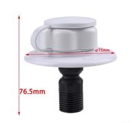 Yuanpgky RV City Water Inlet with Check Valve for Fresh Water System, 19mm/2 Inch G1/2 Thread, Stainless Steel Filter, Plastic Flange Hose Connector for RVs, 3-Inch