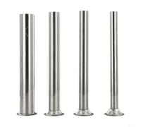 Yuanpgky Sausage Stuffer Tubes Set with 4 Stainless Steel Filling Funnels, 15mm to 38mm Nozzles Compatible with Manual or Electric Meat Grinder for Homemade Sausage(3.8cm)