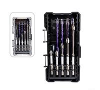 Yuanpgky Screwdriver Bit and Four-Flute Eccentric Drill Bit Kit for Impact Drill and Electric Drill, Tile Marble Concrete Stainless Steel Stone Dry Drilling(A)