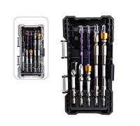 Yuanpgky Screwdriver Bit and Four-Flute Eccentric Drill Bit Kit for Impact Drill and Electric Drill, Tile Marble Concrete Stainless Steel Stone Dry Drilling(C)