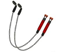 Yuanpgky Sensitive Fishing Alarm for Carp Tackle, Wireless Bite Indicator Bobbin with Glow-in-the-Dark 3.5cm x 5mm Signal Swing, ABS+Metal Night Fishing Attractant(Red)