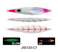 Yuanpgky Slow Pitch Fall Vertical Jig Lure Metal Jigging Hard Bait for Tuna Mackerel Rockfish - 13.8cm Fishing Spoon with Shiny Powder Coating, Compatible with(C1)