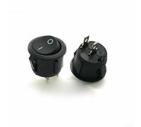 Yuanpgky Snap-in Round Rocker Switch with Transparent Waterproof Cover for 12V Car Boat Applications, For SPST ON/OFF 10A 125V/6A 250V, Plastic Toggle Switch, 5-Piece Set