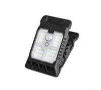 Yuanpgky Solar Powered Motion Sensor Clip-On Outdoor Light with Polycrystalline Panel, Three Lighting Modes, for Garden Fence or Wall Illumination(C)