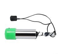 Yuanpgky Stainless Steel Scuba Diving Signal Shaker Rattle for Underwater Noise Making, 123mm-152mm, Silver+Green/Orange, Compatible with Diving Accessories(B)