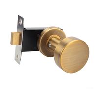 Yuanpgky Stainless Steel Single-Sided Keyless Door Lock for Interior Doors, Invisible Round Handle with Anti-Tamper Design, Compatible with 35-55mm Thickness,(Yellow)