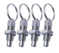 Yuanpgky Stainless Steel Threaded Positioning Pin for Fitness Equipment - Circular For Ring Pull Pin, 6mm and 8mm Replacement Indexing Pins, 4PCS Set(m6x34.5 black)